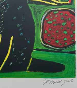 Corneille - handgesigneerde kleurenlitho | 'La maison rouge' | 2002 (INGELIJST) kopen? Bied vanaf 350!