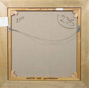 Martin van Wordragen - Olieverf op doek, Gezicht in de spiegel, Ingelijst kopen? Bied vanaf 150!