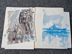 Jacques Pecnard - Grote verzameling gemengde technieken met thema "de Gaulle" gesigneerd kaufen? Bieten Sie von 75!