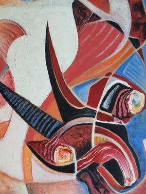 Peter Salentijn - Olieverf op board, ‘Bok’ – 61 x 61 cm kopen? Bied vanaf 1!