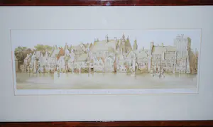 Jan Mesker - het Binnenhof aan de vijverkant in 1598 - grote, zeldzame litho van Den Haag kaufen? Bieten Sie von 125!