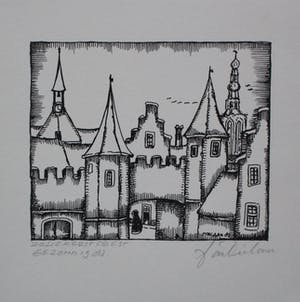 Toon Tieland - Litho - zalig kerstfeest gezond 1983 kopen? Bied vanaf 50!