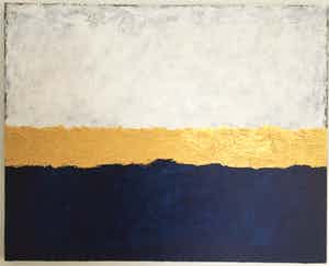 John Foppen - Symphony in Blue + Wh. + Gold........# K 20. XL . GROOT. verkocht voor € 189!