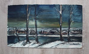 Jacques Mels - Aquarel: landschap kopen? Bied vanaf 55!