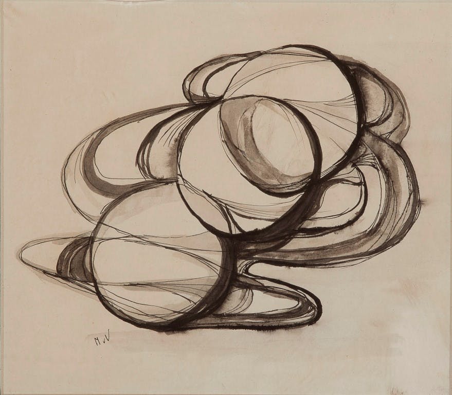 Margriet van Vledder - Kosmos - Inkt op papier - 1980 - gesigneerd kopen? Bied vanaf 10!