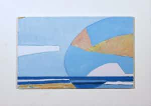 Paul Overhaus - Olieverf op paneel, Horizon- Ingelijst verkocht voor € 50!