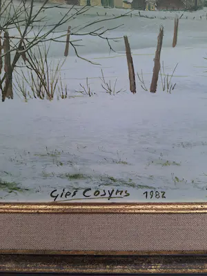 Gies Cosyns - Winterlandschap Vlaamse Ardennen kopen? Bied vanaf 295!