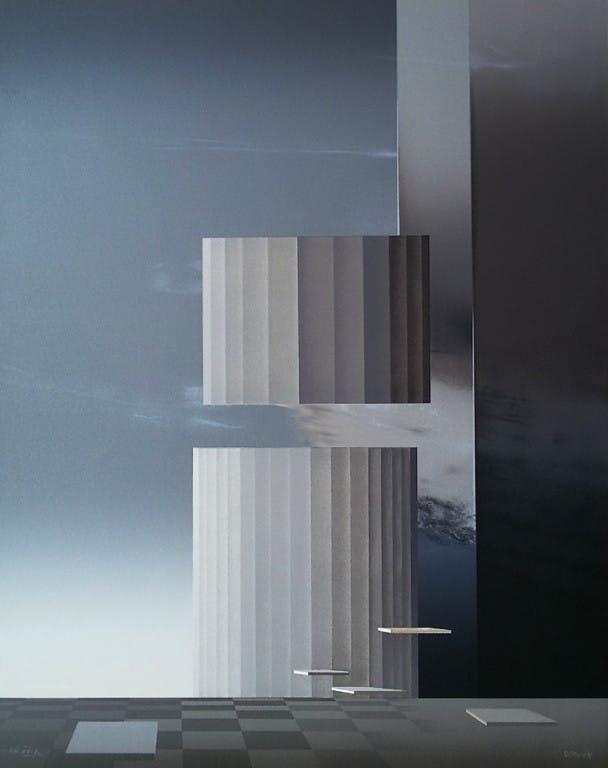 Andres Segovia - Geometrisch abstracte ruimte, litho (groot) kopen? Bied vanaf 75!