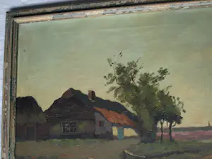 Aris Knikker - Ingelijst , Olieverf op doek , Boerderij – Gesigneerd - Lijst, 46 x 56 cm. kopen? Bied vanaf 1!