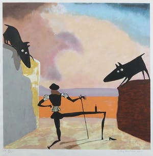 Peter Bastiaanssen - Zeefdruk, Yapping Dali - Ingelijst kopen? Bied vanaf 50!