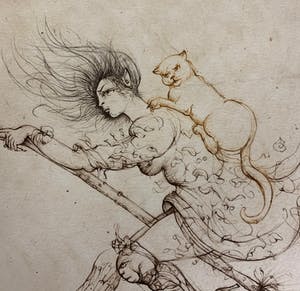 Leonor Fini - Aquatint La Sorcière sur le Balai kopen? Bied vanaf 75!