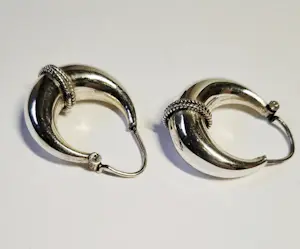 Nieuwe zilveren handgemaakte vintage etnische stijl hoepels oorbellen kundal kopen? Bied vanaf 65!