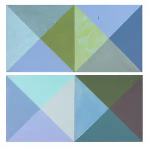 Mathilde Cuijpers - Olieverf op paneel, Geometrisch tweeluik kaufen? Bieten Sie von 80!