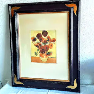 Vincent van Gogh - Galeriebild Kunstdruck " Sonnenblumen in einer Vase" 90er Jahre mit Rahmen kopen? Bied vanaf 280!