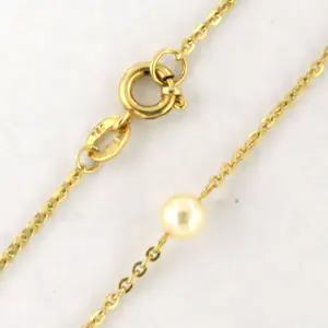 Carl Bucherer - 18k geelgouden collier met parel - 40 cm kopen? Bied vanaf 310!