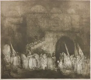 Marius Bauer - Droge naald, Heiligen voor een moskee - Ingelijst kopen? Bied vanaf 250!