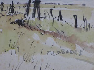 Frans Boers - Melktijd - Aquarel kopen? Bied vanaf 1!