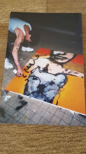 Herman Brood - Groot schilderij 140 bij 120 cm + Cert. HBM + Foto`s + Verslag avond kopen? Bied vanaf 3500!