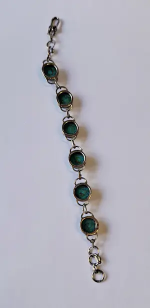 Nieuw  Sterling zilveren armband gezet met Turkoois. kopen? Bied vanaf 75!