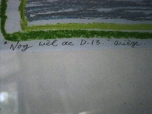 Erna van Mondfrans - Magnifiek pointillistisch Pastel "Landschap Arriege Frankrijk" gesigneerd - kopen? Bied vanaf 59!