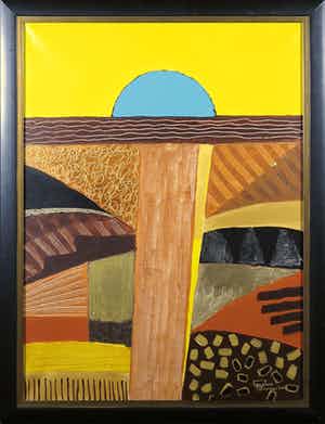 Ronald Boonacker - Acryl op doek, Plantage Orient - Ingelijst verkocht voor € 150!