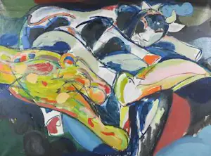 Anton Vrede - Olieverf op doek, Zonder titel - Ingelijst (Groot) kopen? Bied vanaf 200!