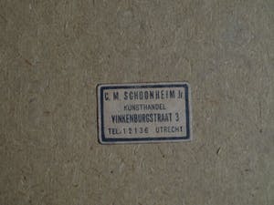 Marius Johannes Janssen - Ingelijste en ingekleurde ets , Onze Lieve Vrouwetoren Amersfoort – ca 1935 kopen? Bied vanaf 1!