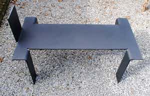 Arie Berkulin - Stalen sculptuur (gevouwen staalplaat) 'Cave Canem' - 1998 - 1/3 verkocht voor € 1225!