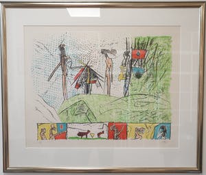 Roberto Matta - Zonder Titel - 117/190 - Gesigneerd - Mooi ingelijst!! kopen? Bied vanaf 250!