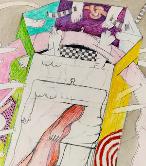 Hannes Postma - grote in 1966 gemaakte pastel/aquarel/potlood "hommage a albert Einstein" kopen? Bied vanaf 76!