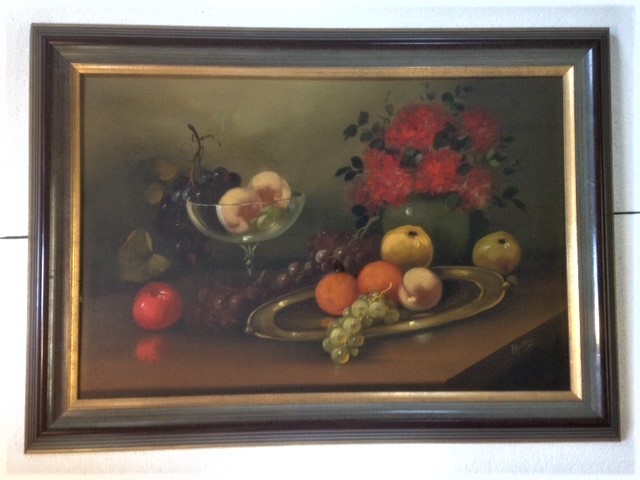 Tilly Moes - Stilleven: bloemen en fruit kopen? Bied vanaf 75!