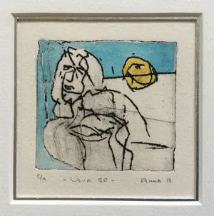 Anna Reinders - "Vera 50" | kleuren ets/aquatint (e/a) - ingelijst kopen? Bied vanaf 29!