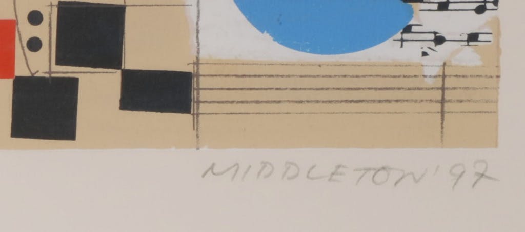 Sam Middleton - Sam Middleton: Zeefdruk, Compositie II - Ingelijst kopen? Bied vanaf 20!
