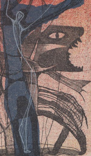Harry van Kruiningen - kleurenlitho - 'Achnaton' - 1953 kopen? Bied vanaf 49!