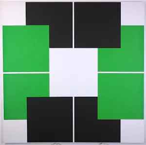 Otto Hamer - Acryl op doek (op paneel), 09-8 / Abstract-geometrische compositie (Groot!) kopen? Bied vanaf 400!