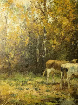 Cor Bouter - Landschap met koeien kopen? Bied vanaf 350!