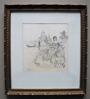 Harry Balm - potloodtekening + schilderij - beiden ingelijst kopen? Bied vanaf 40!