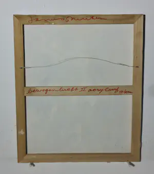 Janus Nuiten - Twee schilderijen, Bewogen lucht kopen? Bied vanaf 70!