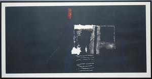 Guillaume Le Roy - Compositie zwart en rood-Barth lijst- Zeer groot! / Handgesign. / kleine oplage kopen? Bied vanaf 315!