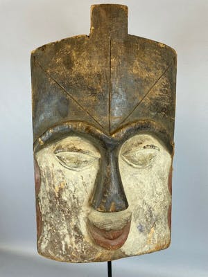 Ibibio - 210819 - Tribal used Rare African Ibibio mask - Nigeria. kopen? Bied vanaf 65!