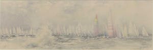 Jan Goselink - Aquarel, Regatta Friesland - Ingelijst kopen? Bied vanaf 1!