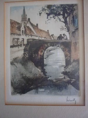 Roger Hebbelinck - Kleuren ets, geen titel. kopen? Bied vanaf 10!