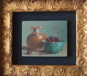 Hans Habraken - stilleven met kersen kopen? Bied vanaf 150!