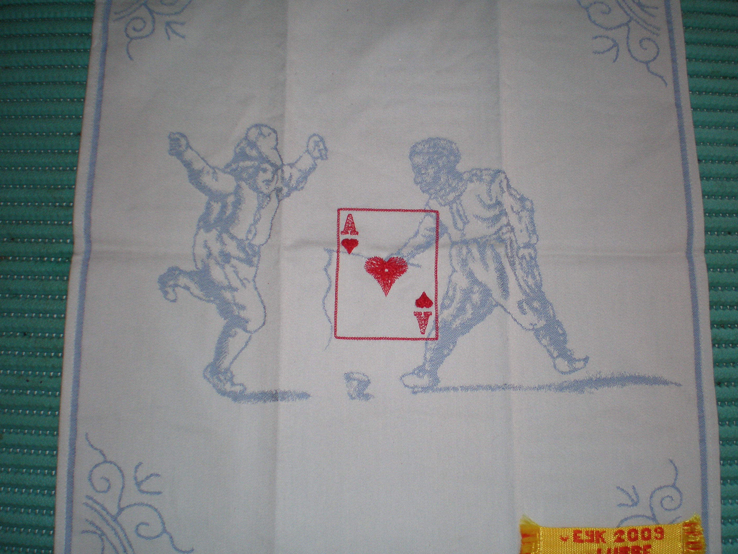 Studio van Eijk & van der Lubbe - Vingerdoekje geïnspireerd op Delftsblauw tegeltje Multiculti kopen? Bied vanaf 10!