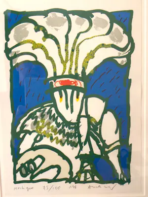Pierre Alechinsky - "Mardi Gras" - Lithographie - 1978 - 100 ex. - Ingelijst - Uitstekende staat kopen? Bied vanaf 650!