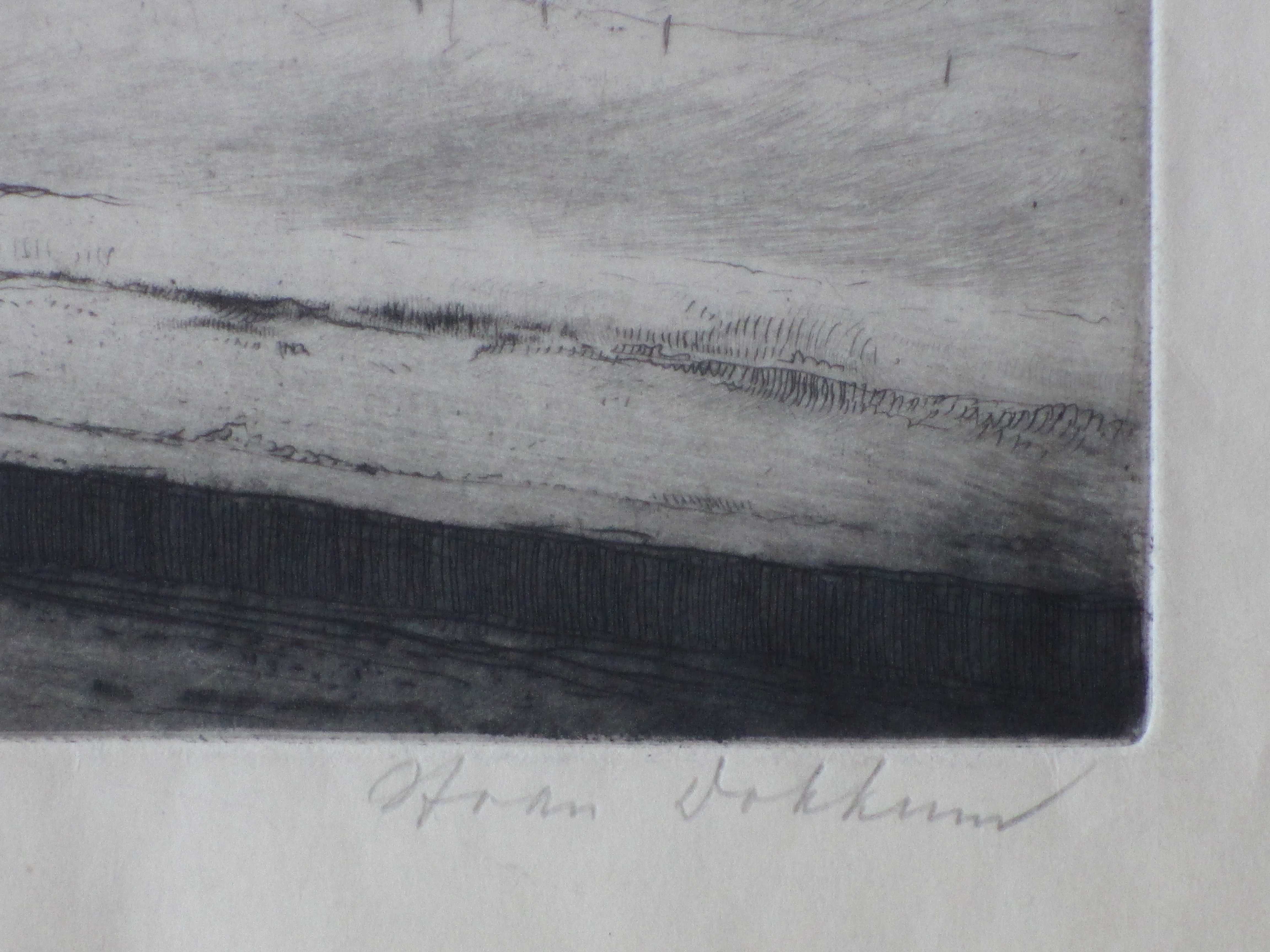 Hans van Dokkum - Winterlandschap - Ets kopen? Bied vanaf 1!