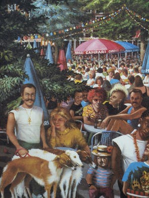 Zeljko Premerl - Ingelijste litho , Het Leidseplein vroeger…. – ca. 1980 kopen? Bied vanaf 1!