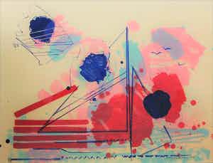 Sam Middleton - zeefdruk op papier (E/A) - "zeilboot" verkocht voor € 125!