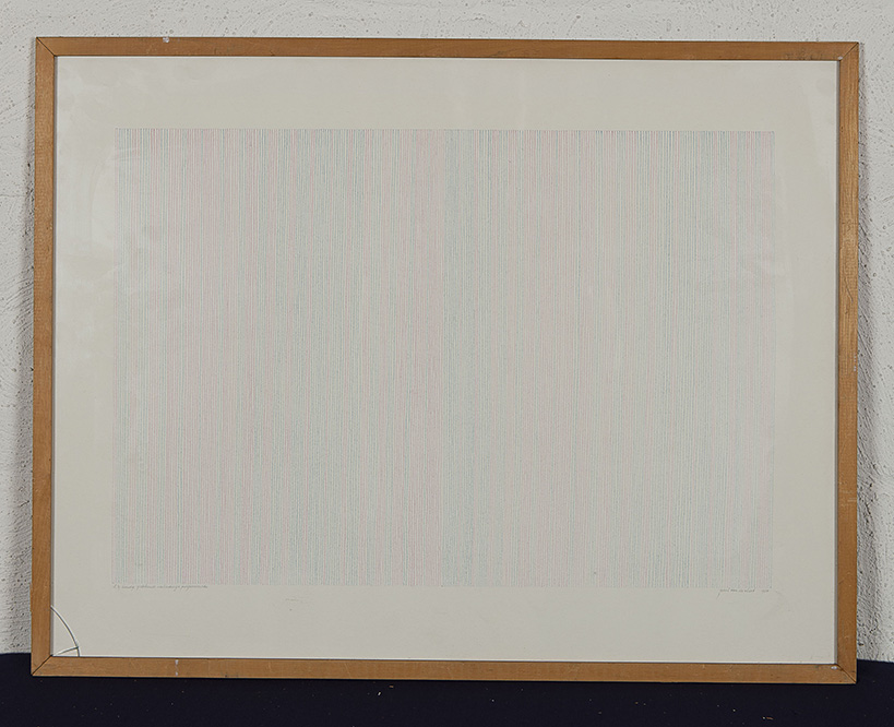 Paul van de Vliet - l/r-handig getekende verbindingsprogrammatie - Kleurpotlood op papier -1974 -BKR kopen? Bied vanaf 15!