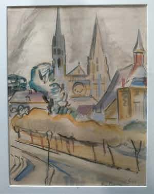 Arnold Pijpers - Chartres. Stadsgezicht. verkocht voor € 49!